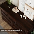 thumbnail image 4 of Winkalon Farmhouse 7 Drawer Dresser for Bedroom, 53.9 Inch Wide Modern Wood Chest of Drawers for Bedroom, Living Room, Cherry, 4 of 8