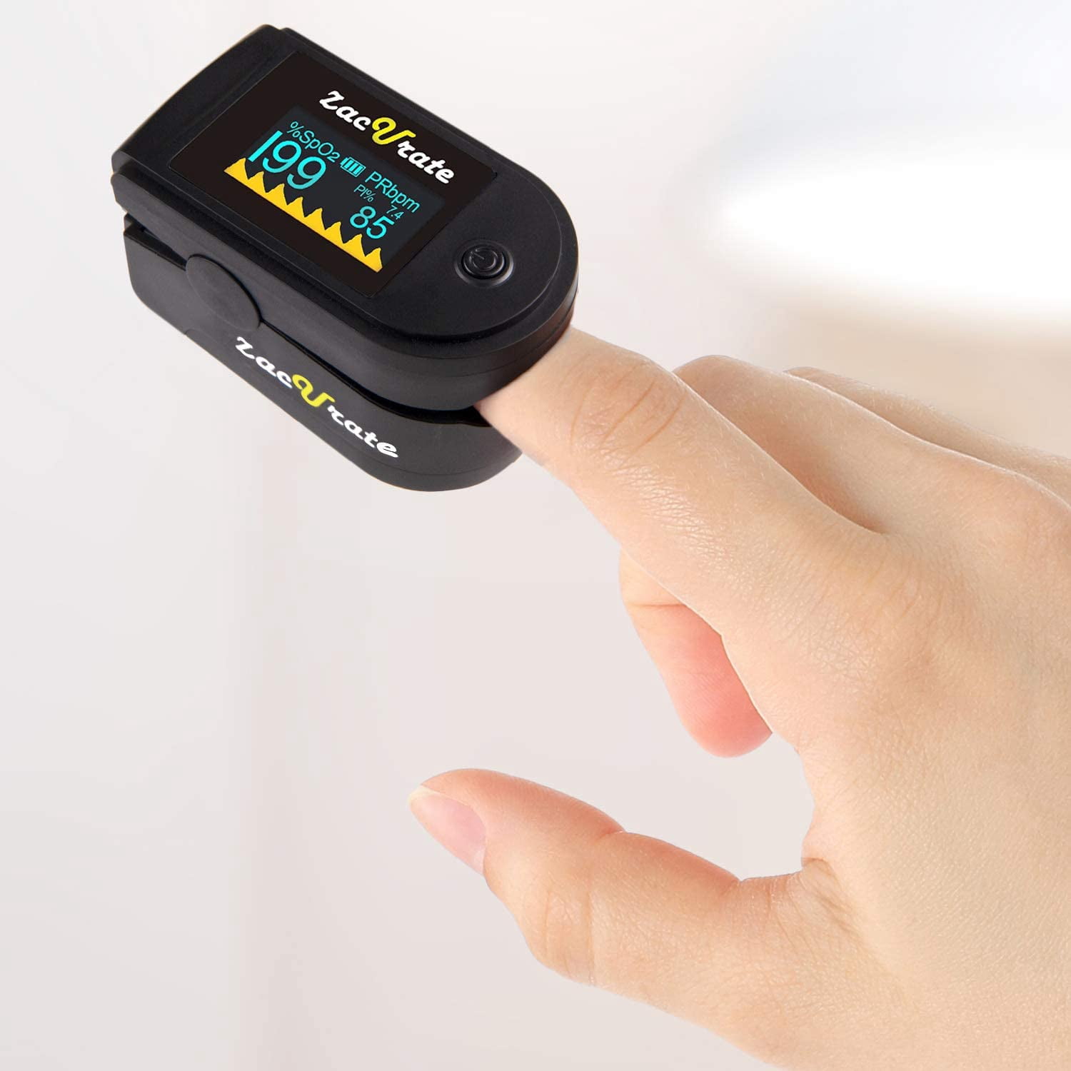 Zacurate Pro Series 500C Deluxe Sporting/Aviation Fingertip Pulse Oximeter with Silicon Cover, Batteries and Lanyard