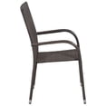 thumbnail image 5 of vidaXL 3 Piece Garden Dining Set Brown, 5 of 5