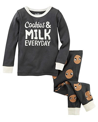 milk and cookies baby pajamas