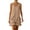 Khaki, variant on TAGOLD Womens Sleeveless V-Neck Dress Linen Fabric Solid Color Loose Casual Dress For Summer Outdoor