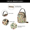 thumbnail image 4 of FORMRS Crossbody Bag for Women Quilted Travel Shoulder Cell Phone Purse with Chain Strap Handbag, Beige Cartoon Animals, 4 of 7