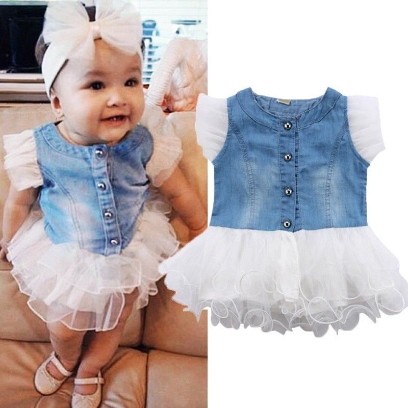 jean shirt and tutu