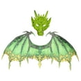 thumbnail image 4 of Máscara de dinosaurio, conjuntos de alas, accesorios de mascarada, disfraz de dragón para adultos Verde, 4 of 9