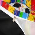thumbnail image 4 of Castle Fairy Graffiti Soccer Bedding, Rainbow Stripes Splash Duvet Cover Full, Red Green Yellow,Black Reversible,3pcs,1 Duvet Cover and 2 Pillowcases, 4 of 6