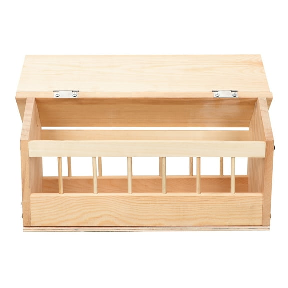 GETAJGHSD Bird Food Trough Light Yellow Wood 1Pack