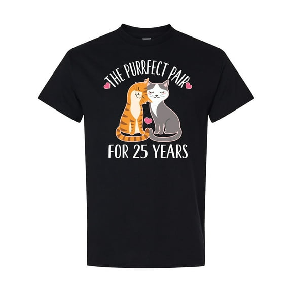 Inktastic 25th Anniversary Cat Couples T-Shirt