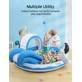 thumbnail image 4 of Inflatable Play Center, EVAJOY Kiddie Pool with Slide for Children, Sprinkler, Ice & Snow Theme with Inflatable Dolls, Easy Setup for Garden, Backyard, Indoor Usage, 4 of 6
