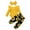 Yellow, variant on Dooleck Ribbed Baby Clothes Infant Girl Ruffle Bodysuit Floral Halen Pant Outfit Set