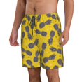 thumbnail image 2 of Logiee Summer Pineapple Print Mens Swim Trunks Quick Dry Board Shorts,Breathable Hawaii Beach Shorts Swimwear Bathing Suits-3X-Large, 2 of 6
