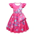 thumbnail image 1 of Encanto Mirabel Robe Fille Isabella Imprimée Manches Volantées Robe Décontractée et Sac, 1 of 6