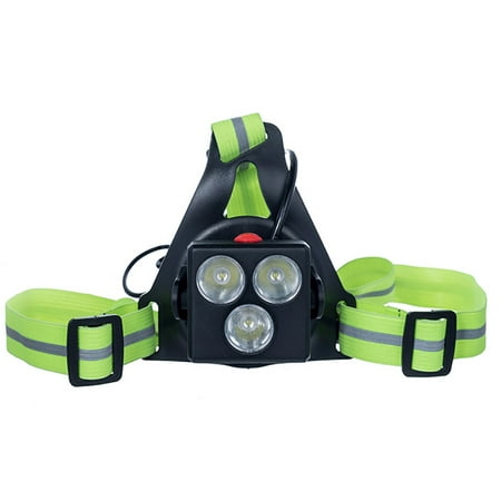 

Night Running Chest LED Light Rechargeable Security Adjustable Beam Lamp Outdoor Flashlight Walking Accessories Runners