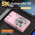 thumbnail image 1 of Cámara Digital FHD 1080P 50MP Vlogging con Tarjeta 32GB, Pantalla IPS de 2.4'', Zoom 16X, Anti-Shake y Disparo Continuo, Camara Fotografica Digicam Regalo para Niñas y Niños (Rosa), 1 of 13
