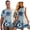 Blue Leaves, variant on Matching Outfits for Couples Red Hawaiian Flower Mens Button Up Shirt Polyester Lightweight Workwear and Women's Tank Dress Casual Dress Size S