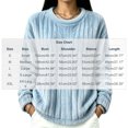 thumbnail image 4 of Plush Ribbed Fleece Sweatshirts for Women Crewneck Long Sleeve Loose Fit Fall Winter Warm Casual Loungewear S-XXL, 4 of 5