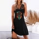 thumbnail image 2 of Vestidos de chaleco de encaje de playa estampados sin mangas casuales de moda de verano para mujer Fridja  hj4052, 2 of 5