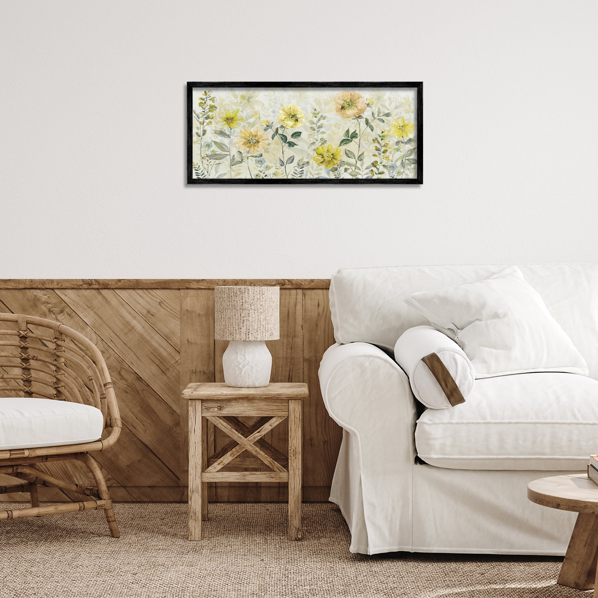 Stupell Industries Yellow Buttercup Garden Black Framed Giclee Art, design by Sally Swatland