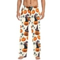 thumbnail image 7 of FORMRS Mens Pajama Pants with Pockets Cotton Sleepwear Lounge Bottoms Sizes S-2XL, Beige Halloween Cat Pattern, 7 of 7