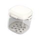 thumbnail image 5 of Estuche limpiador de dentaduras con tapa y colador, vaso para dentaduras postizas, regalo para personas mayores. Blanco, 5 of 9