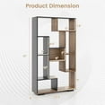 thumbnail image 3 of Giantex Geometric Bookshelf, 47 Inch Tall Bookcase w/Multiple Open Shelves, Freestanding 9 Cubes Bookshelf Storage Display, Black, 3 of 8
