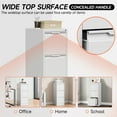 thumbnail image 4 of 3 Drawer File Cabinet with Lock,Vertical Filing Cabinets for Home Office,Heavy Duty Metal File Cabinet for Hanging A4/Letter/Legal Size File,Vertical File Cabinet 15" W X 17.8" D X 40" H-White, 4 of 9