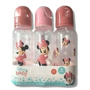 BABY BOTTLE SET 3 - 223 GIRLS - MINNIE MOUSE - PINK MULTI - DISNEY 9 oz BPA FREE