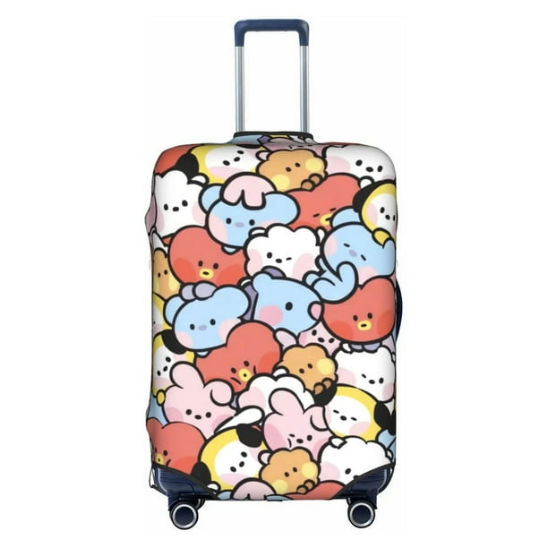 BTS BT21 Engrosado Cubierta De Equipaje 18/24/28/32 Pulgadas Alta Elástica Maleta De Viaje Spandex Protectora