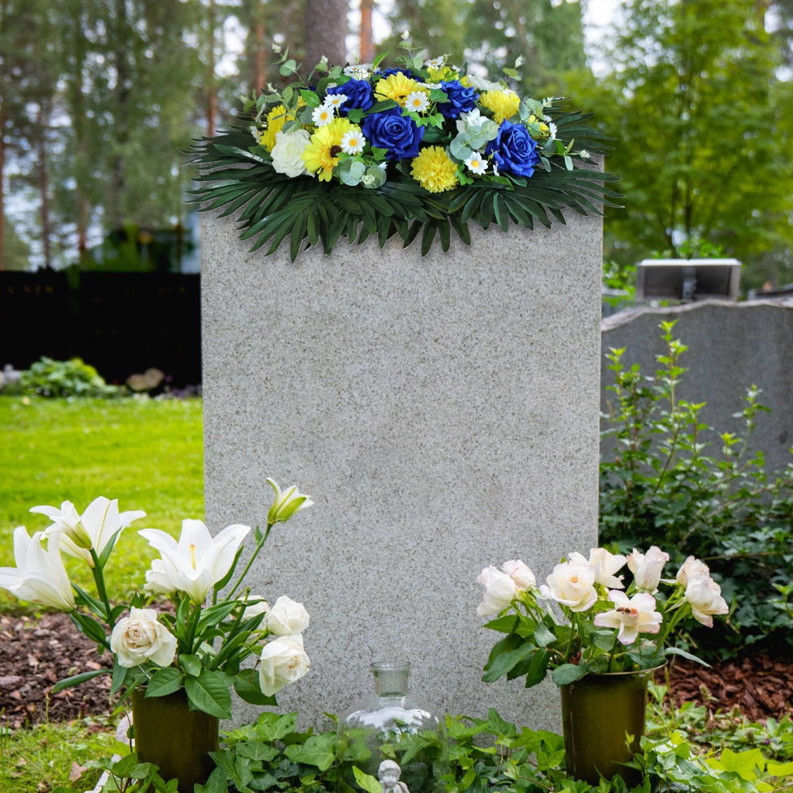 An Artificial Flower Clearance! Cemetery Flower Saddle Artificial Cemetery Flower Saddles for Large Artificial Cemetery Flower Cemetery Memorial Flowers for Outdoor Decoration