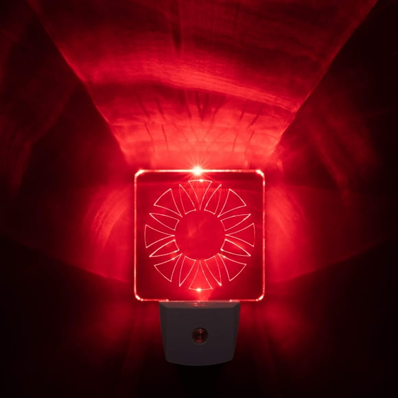 Luz nocturna Spectra479 LED tenue roja para dormitorios y baños, paquete de 2