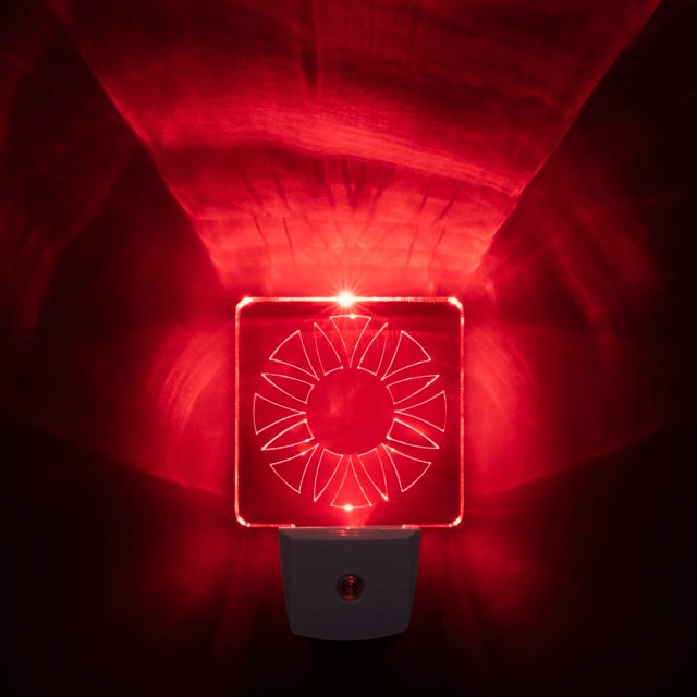 Luz nocturna Spectra479 LED tenue roja para dormitorios y baños, paquete de 2