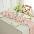thumbnail image 2 of Gauze Cheesecloth Table Runners(35x70 Inch) - Crepe Table Flag for Bridal Showers, Birthday Parties, 2 of 7