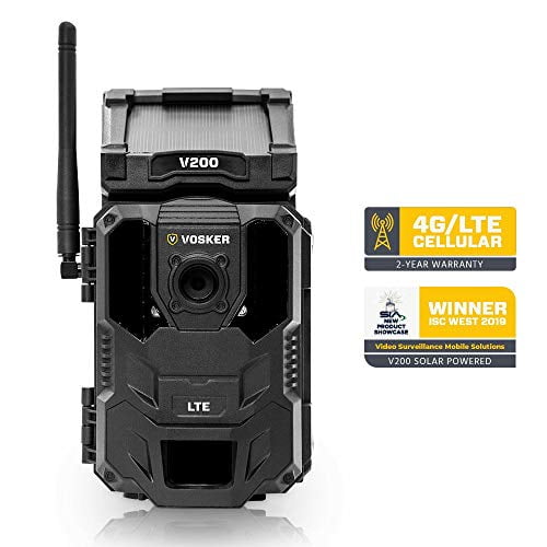Vosker V200 Outdoor Security Camera Builtin Solar Panel Cellular