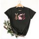 thumbnail image 3 of Mujeres Manga Corta de Verano Tops Pascua Impresa Cuello Redondo, Blusa de Moda Casual para la Primavera, 3 of 5