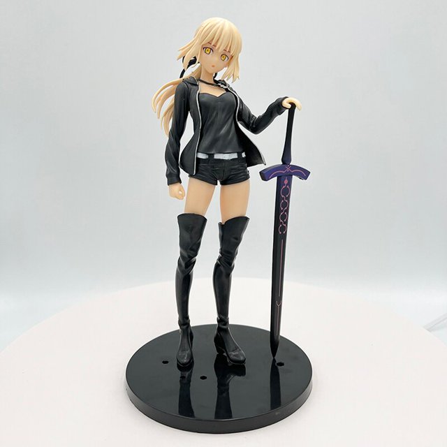 Figura DE ACCIÓN DE Fate/Grand Order, juguete de Anime Sexy, espada Altria, Pendragon, sable Alter, ropa informal, modelo de muñeca, 23cm Gong Bohan LED