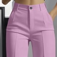 thumbnail image 5 of BUIGTTKLOP Women's Wide Leg Dress Pants High Waisted Business Casual Palazzo Pants Work Office Slacks Trousers Pockets, 5 of 6