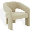 thumbnail image 5 of SAFAVIEH Couture Roseanna Modern Velvet Solid Accent Chair, Tan, 5 of 9