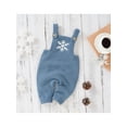 thumbnail image 5 of Bagilaanoe Newborn Baby Girl Boys Knitted Jumpsuit Snowflake Letters Print Sleeveless Bodysuit Overalls 3M 6M 9M 12M 18M Infant Ribbed One Piece Romper, 5 of 9