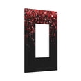 thumbnail image 2 of Kll Red Glitter1 Wall Plate,Gloss Finish,Standard Size 1 - 5" X 3", Polycarbonate Thermoplastic,Electric Receptacle Plug Covers, 2 of 8