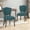 Teal, variant on Teal Fabric Kd Dining Chairs () 2 - With Elegant Button Tufting And Construction Diamond Stitch Tuft Curve