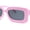 Pink - Black, variant on Trendy Hipster Thick Plastic Narrow Rectangle Minimal Fashion Sunglasses All Black