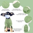 thumbnail image 2 of Jersey para perro Queenmore, jersey de punto trenzado, cuello alto, color verde S, 2 of 7