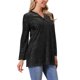 thumbnail image 4 of INSPIRAR CHIC Blusa de Mujer de Terciopelo Brillante con Cuello en V de Manga Larga Blusa Tunic Metálica Suelta para Fiesta Brillante L Negra, 4 of 6