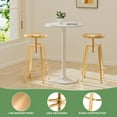 thumbnail image 6 of Metal Bar Stools Set of 2, Adjustable Height 360-Degree Swivel Bar Stool, Backless and Armless Counter Barstools for Kitchen Island, Dining, Cafe, Pub, Gold, 6 of 12