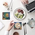 thumbnail image 1 of RYLABLUE Halloween Theme Pumpkin Pattern Set of 6 Coaster for Drinks, Absorbent Ceramic Stone Coasters Cup Mat with Cork Base for Home Kitchen Room Coffee Table Bar Decor, 1 of 4