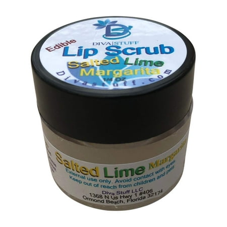 Diva Stuff Ultra Hydrating Lip Scrub for Soft Lips, Gentle Exfoliation, Moisturizer & Conditioner, Salted Lime Margarita – ¼ oz (Made in the USA)