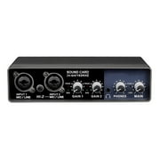 ammoon Portable Audio Interface USB Sound Card Mic Preamplifier Computers Recording Tuning Digital Mixing Equipment
