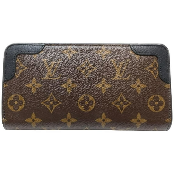Pre-Owned LOUIS VUITTON Monogram Zippy Wallet M61188, Retiro Brown Noir, Women's,... (Good)