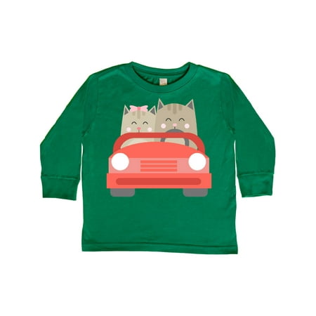 

Inktastic Cats in a Car Gift Toddler Boy or Toddler Girl Long Sleeve T-Shirt