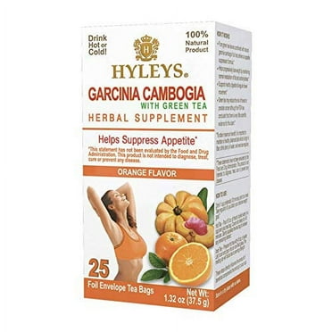 Hyleys Wellness Garcinia Cambogia .. Green Tea Orange - .. 25 Bags - (100% .. Natural, Sugar Free, Gluten .. Free and Non GMO)