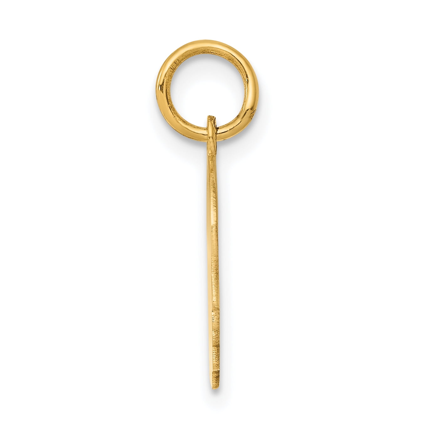 14k Plain Small .035 Gauge Facing Left Engravable Girl Head Charm